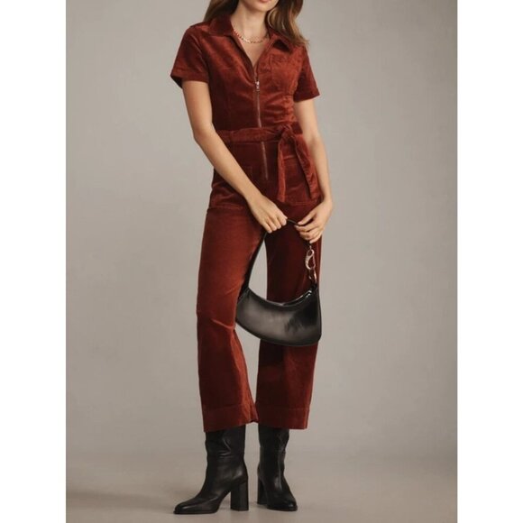 The Colette Weekend Corduroy Jumpsuit by Maeve Copper 22W PLUS SIZE - Picture 1 of 2